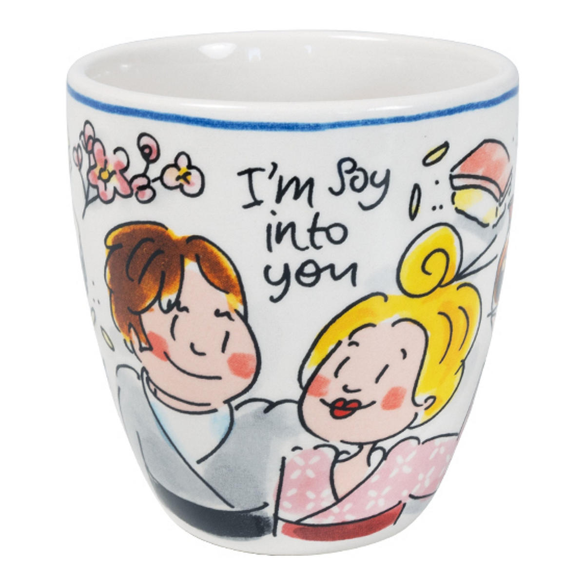 MINI-BECHER OHNE OHR Lass die guten Zeiten rollen in Bunt - 200 ml - Multicolor, Keramik (0.2L) - Blond Amsterdam