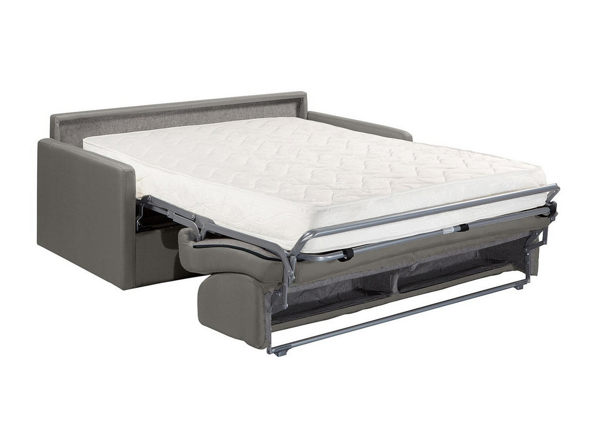 SCHLAFSOFA - 4 Personen - Samt, Stoff - Anthrazitgrau - - Anthrazit, Textil (190/97/223cm) - Vente-Unique