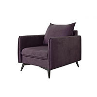 SESSEL Pulse Lila Luxusmicrofaser - Lila/Schwarz, Holz/Textil (74/86/31cm) - S-Style Möbel