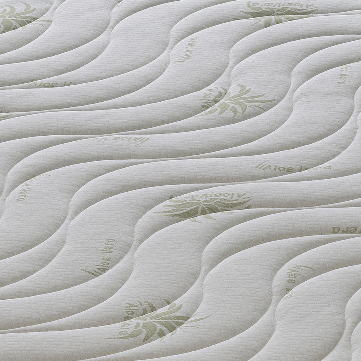 MATRATZE 200x200, Höhe 25 cm, Kaltschaum H4, ALOE VERA - Weiß, Textil (200/200cm) - iLoveSleep