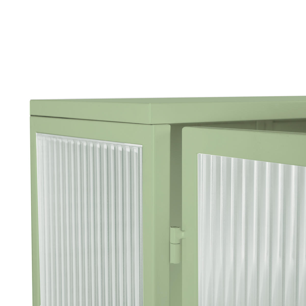 HÄNGESCHRANK in Grün mit 2 Glastüren und Handtuchhalter für Badezimmer und Küche, B60/T23/H78 cm - Transparent/Grün, Glas/Holzwerkstoff (60/78/23cm) - STILVORA