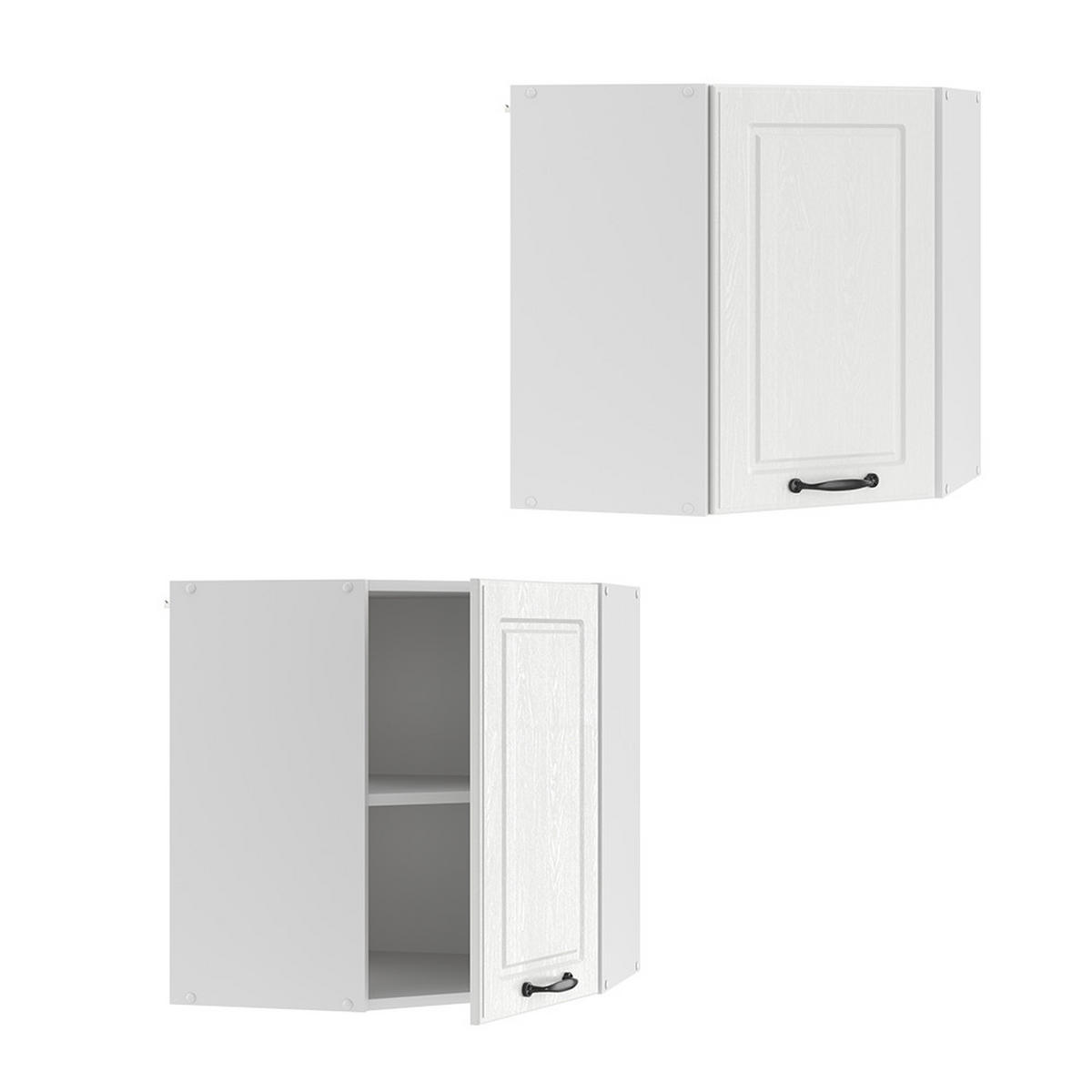 ECKHÄNGESCHRANK R-Line Weiß Landhaus 57 cm - Weiß, Holzwerkstoff (57/60/34.1cm) - Vicco