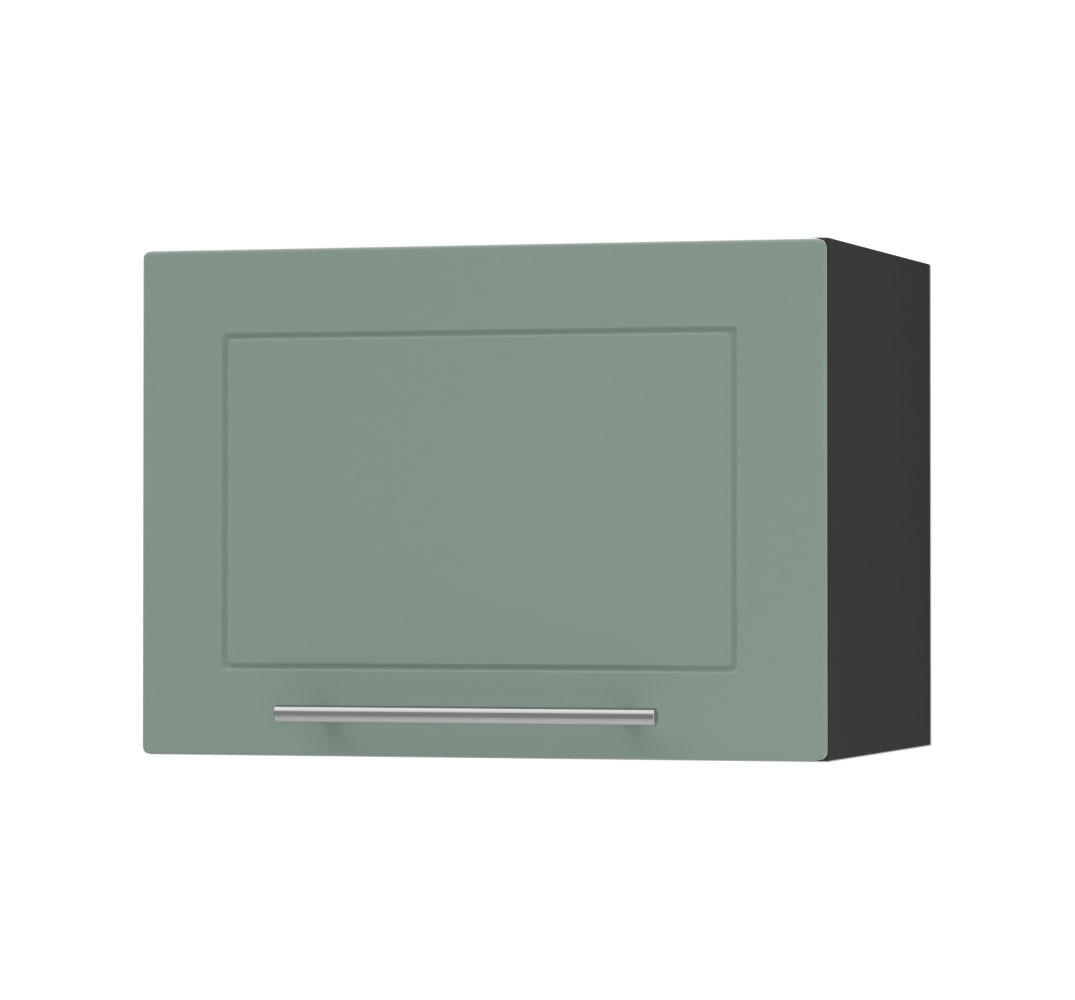 KLAPPHÄNGESCHRANK Kvantum W4B/45 Mint Matt / Schwarz Matt 45 / 32,5 / 36cm - Schwarz/Mintgrün, Holz/Holzwerkstoff (45/36/32.5cm) - Feldmann-Wohnen