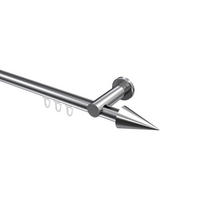 INNENLAUF-GARDINENSTANGEN-SET Platon Savio 540 cm (geteilt in 3 x 180 cm), 1-läufig, 20 mm Ø Chrom - Chromfarben, Metall (540cm) - INTERDECO