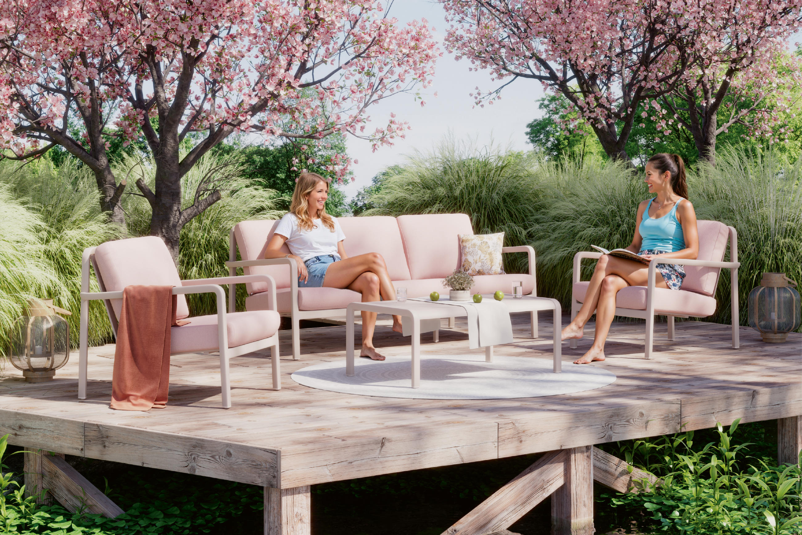 Gartenmöbel-Set in Metall 