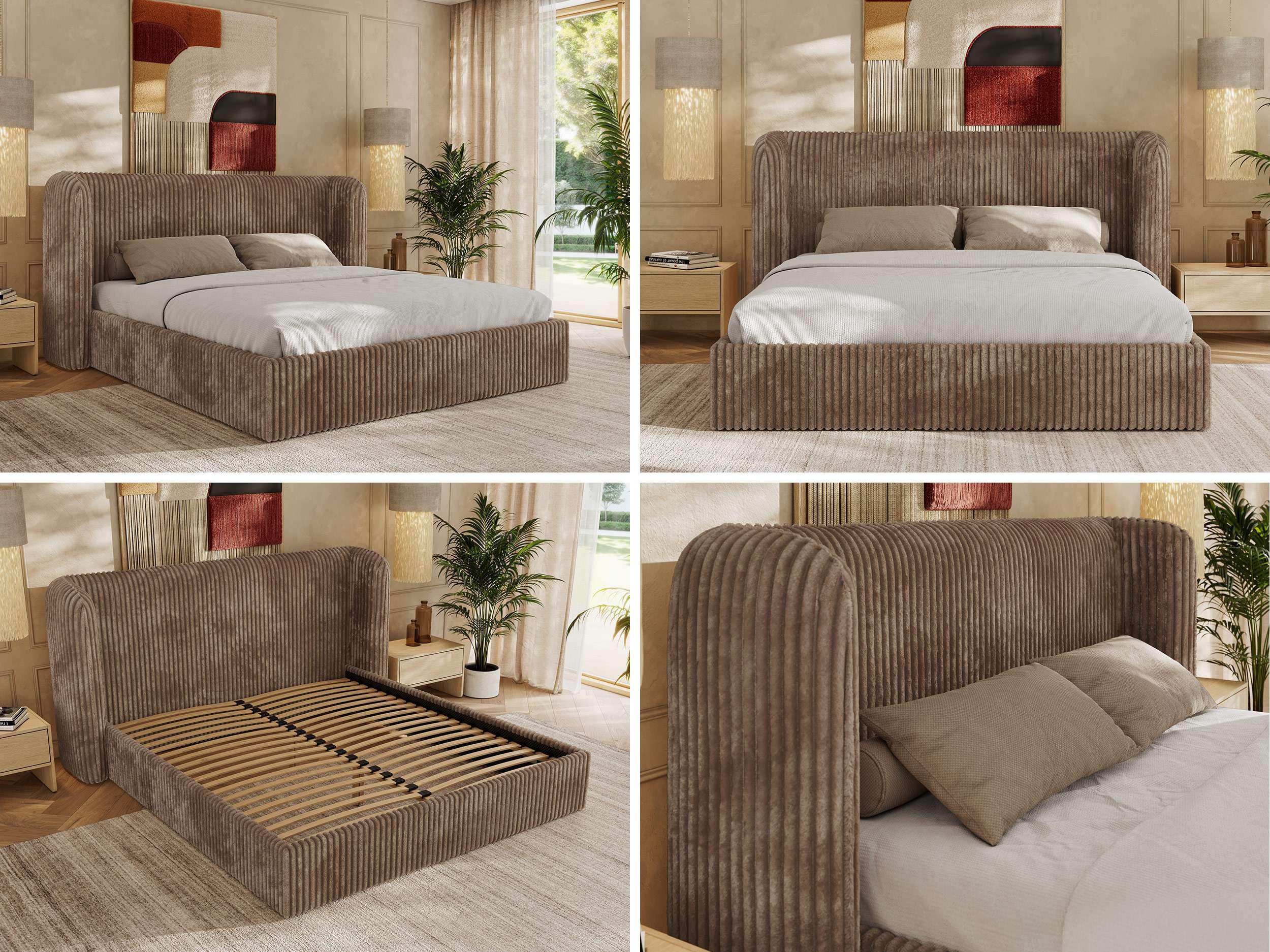 Thumbnail - MKS Polsterbett, Braun, Textil, H2, 7-Zonen, Rechteckig, 200x200 cm, Oeko-Tex®, Schlafzimmer, Betten, Polsterbetten