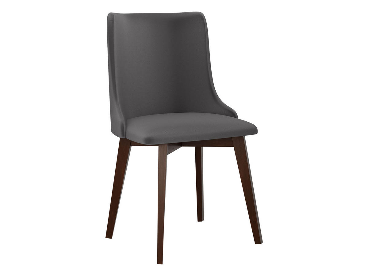 STUHL Monti 5, Holzfarbe: Nuss - Dunkelgrau/Walnussfarben, Holz (48/83/53cm) - MIRJAN24