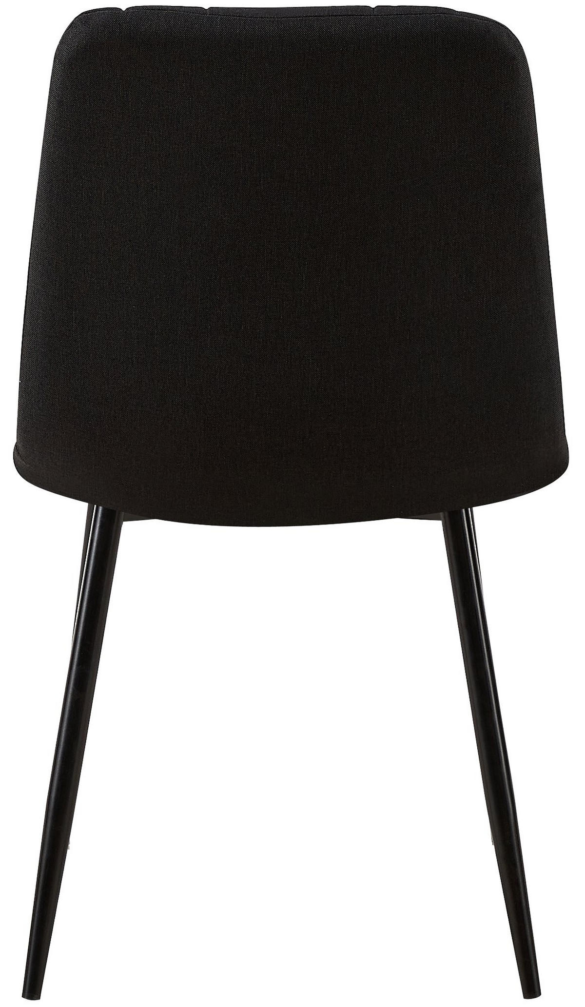 STUHL 4er Set Stoff Schwarz - Schwarz, Textil/Metall (45/88/53cm) - CLP