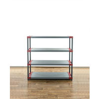 KUNSTSTOFFREGAL BIG GREY BEAR Low 138x150x46cm Fachlast 120kg Grau-Rot - Rot, Kunststoff (150/138/46cm) - PROREGAL