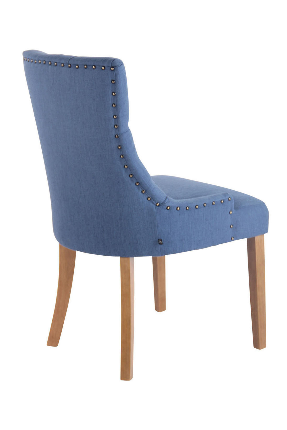 ESSZIMMERSTUHL Aboli Stoff, antik-hell Blau - Blau/Hellbraun, Holz/Textil (55/92/58cm) - TPFLiving