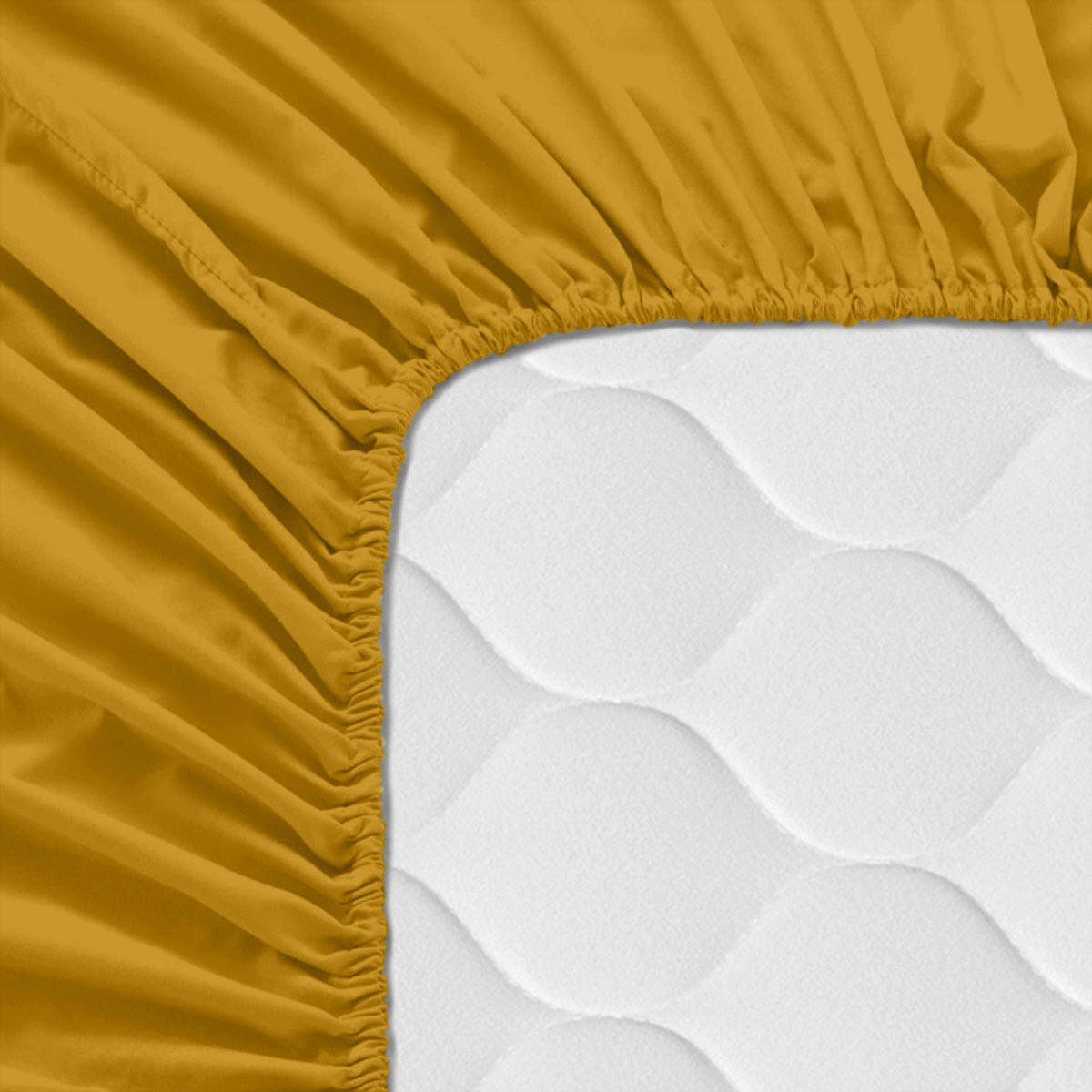 SPANNBETTTUCH basic 60x120x14 cm (kinderbett) senf - Gelb, Textil (60/120cm) - Happy Friday