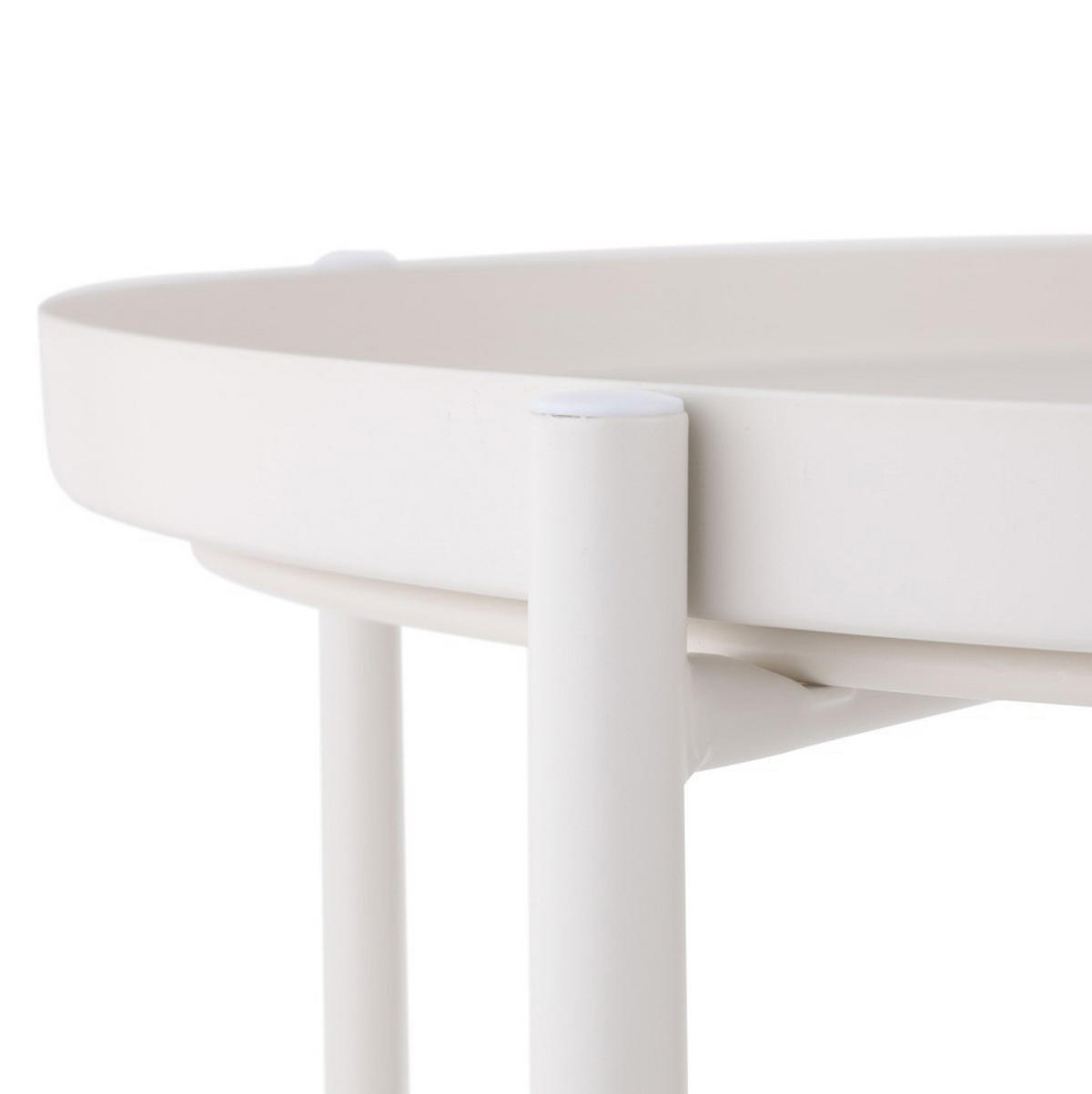 BEISTELLTISCH - Metall - Weiß, Kunststoff/Metall (45/45/53cm) - home24