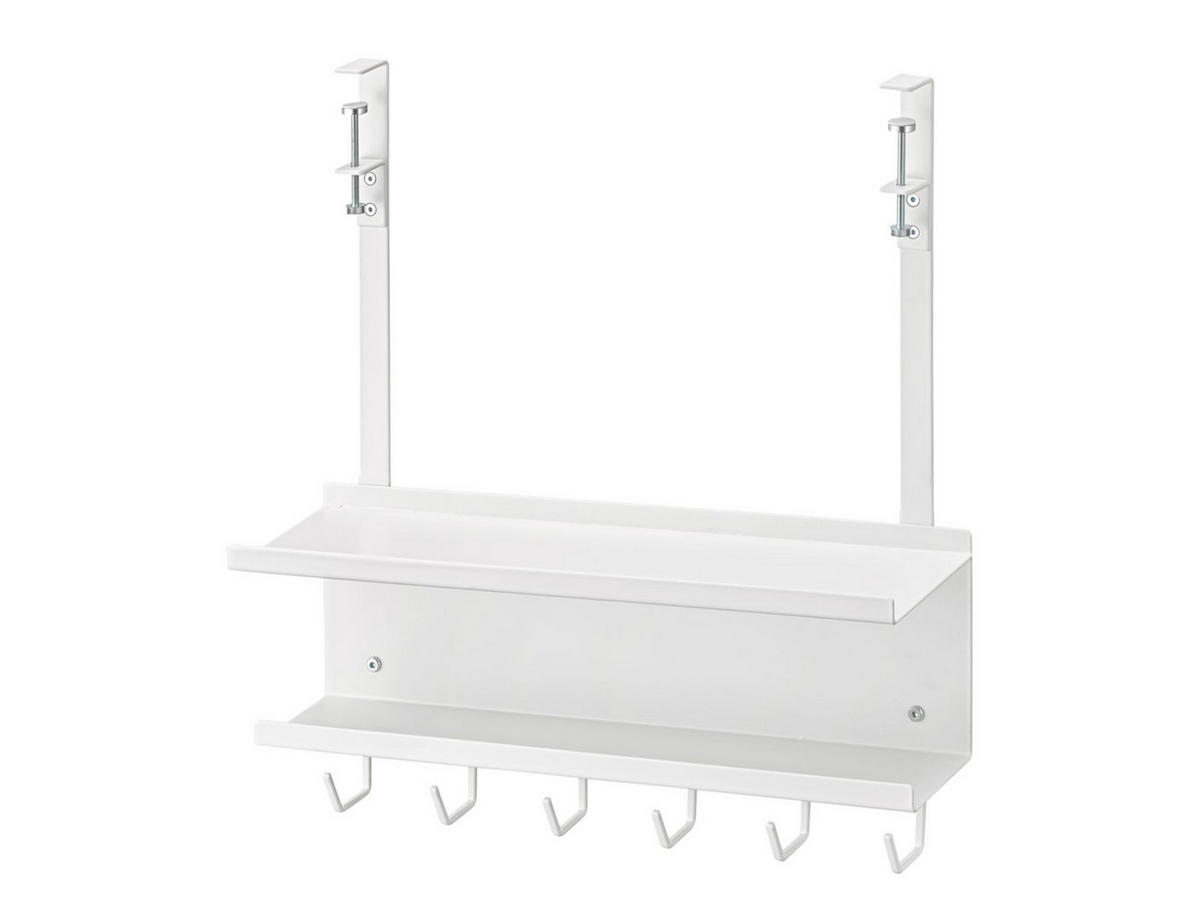 KABEL-ORGANIZER Smart weiß 40/43/11 cm für den Schreibtisch - Weiß, Metall (11/40/43cm) - Yamazaki