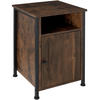 NACHTSCHRANK Blackburn,40 x 42 x 60,5 cm,Industrial Holz dunkel, rustikal - Rostfarben, Holzwerkstoff (40/60.5/42cm) - tectake
