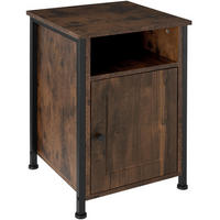 NACHTSCHRANK Blackburn,40 x 42 x 60,5 cm,Industrial Holz dunkel, rustikal - Rostfarben, Holzwerkstoff (40/60.5/42cm) - tectake