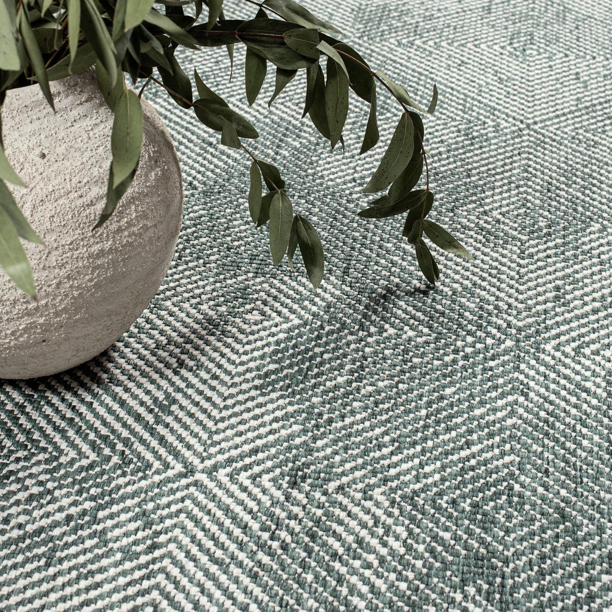 OUTDOOR-TEPPICH DuoRug 5845 Grün 80x150 cm - Grün, Textil (80/150cm) - carpet city