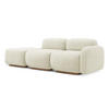 3-SITZER SOFA Links Bouclé Stoff Weiß - Weiß/Braun, Holz/Textil (258/73/258cm) - Makamii