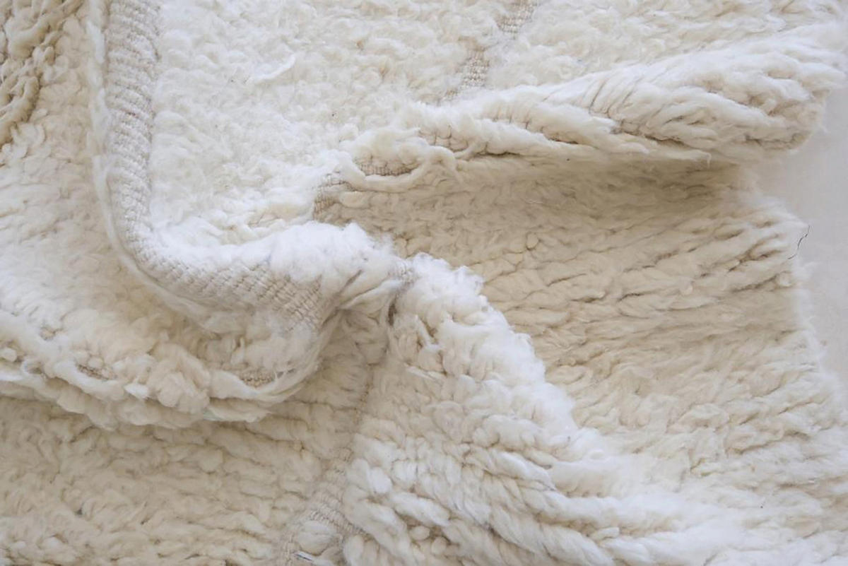 BERBERTEPPICH aus Marokko aus reiner Wolle 200x 300 cm - Beige, Naturmaterialien (200/300cm) - AFK Living