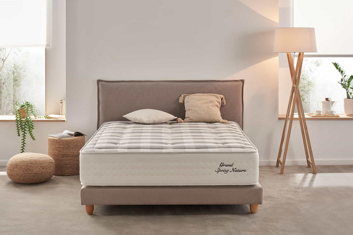 MATRATZE Grand Spring Nature - 160X190, 30cm - Weiß, Textil (160/190cm) - Moonia