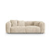 SOFA modular Martina aus Cord leichtes beige 3 Sitzplätze - Creme, Textil (106/75/240cm) - Micadoni