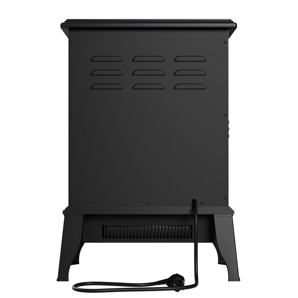 ELEKTROKAMIN 2000W Schwarz - Schwarz, Metall (39/57/24cm) - Juskys