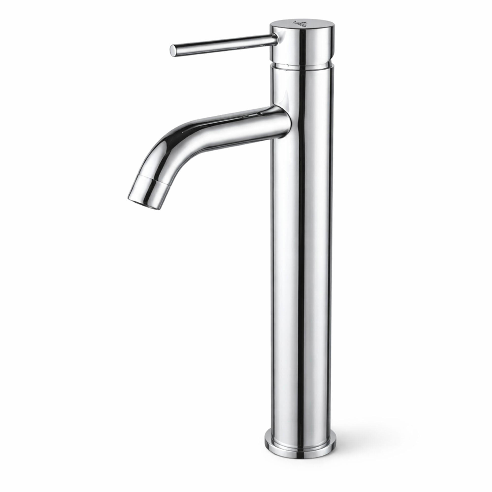 WASCHTISCHARMATUR Verti - Chrom Silber - Silberfarben, Keramik/Metall (5.3/30.5/9.2cm) - Akord