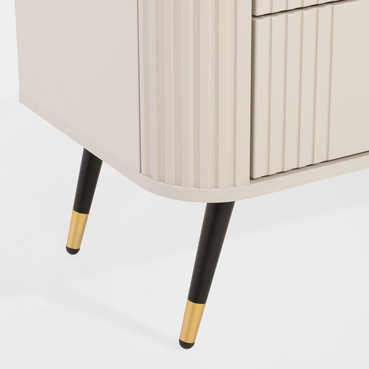 KOMMODE AURA mit Schubladen auf Füßen - Beige, Holzwerkstoff (78/98.4/40cm) - Idohome