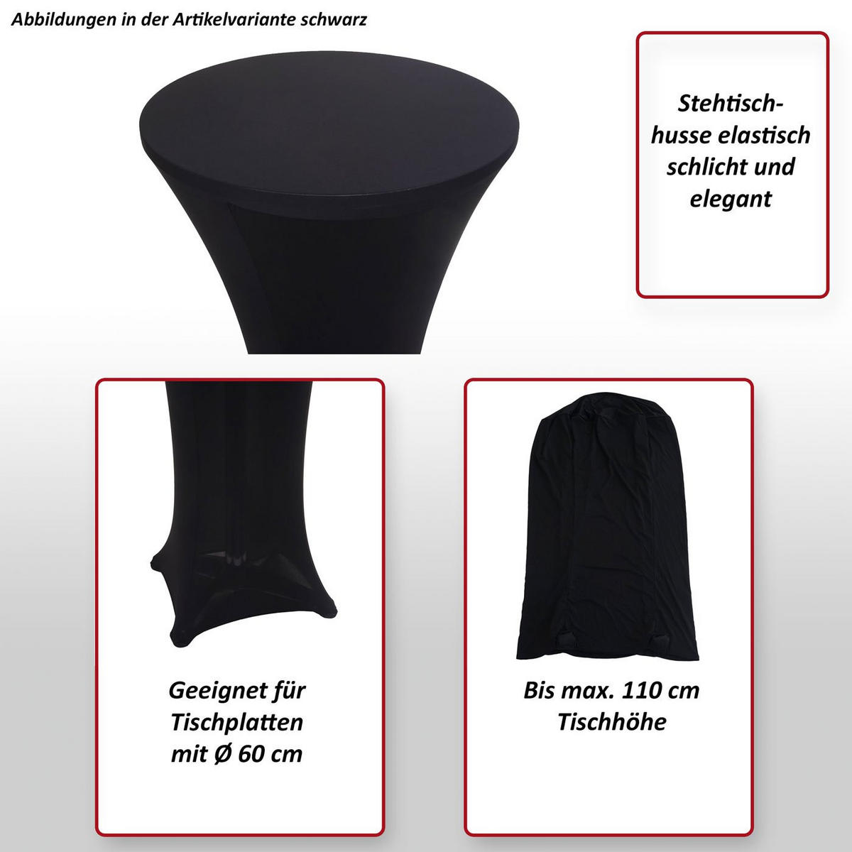 STEHTISCHHUSSE Blau - Blau, Textil (60/60cm) - MCW