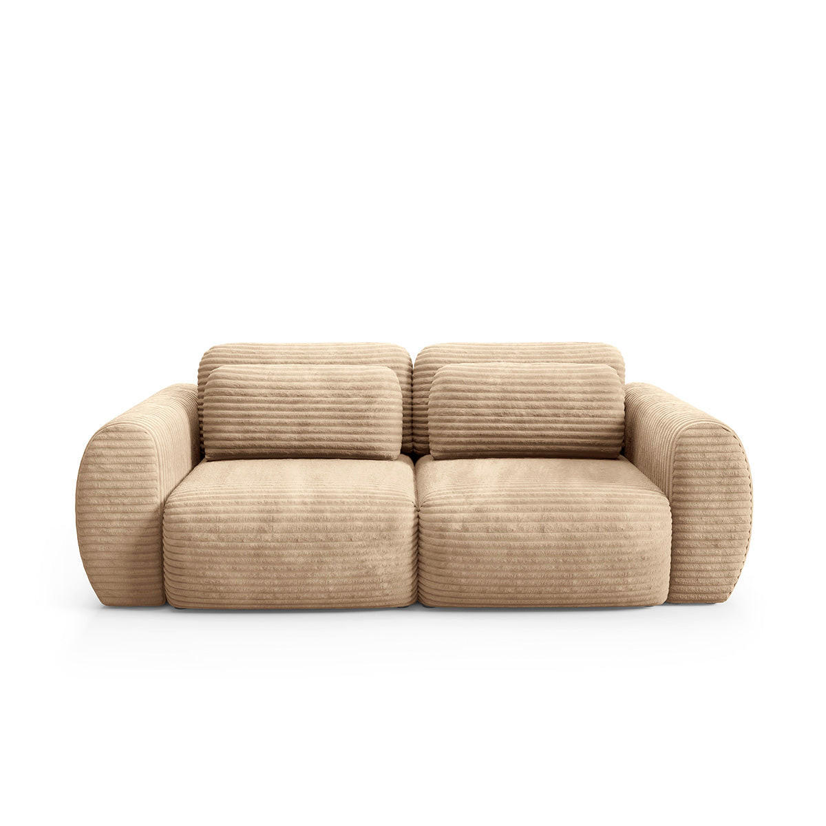 SOFA Camilla 3 Sitzplätze Beige - Beige, Holz (266/95/121cm) - Petits-meubles