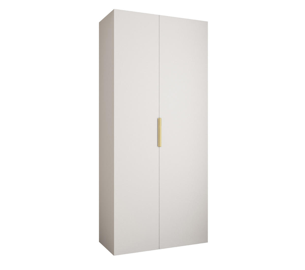 DREHTÜRENSCHRANK 245,5/110/40 2-türig - Goldfarben/Weiß, Holz/Metall (110/245.5/40cm) - Abiks Möbel