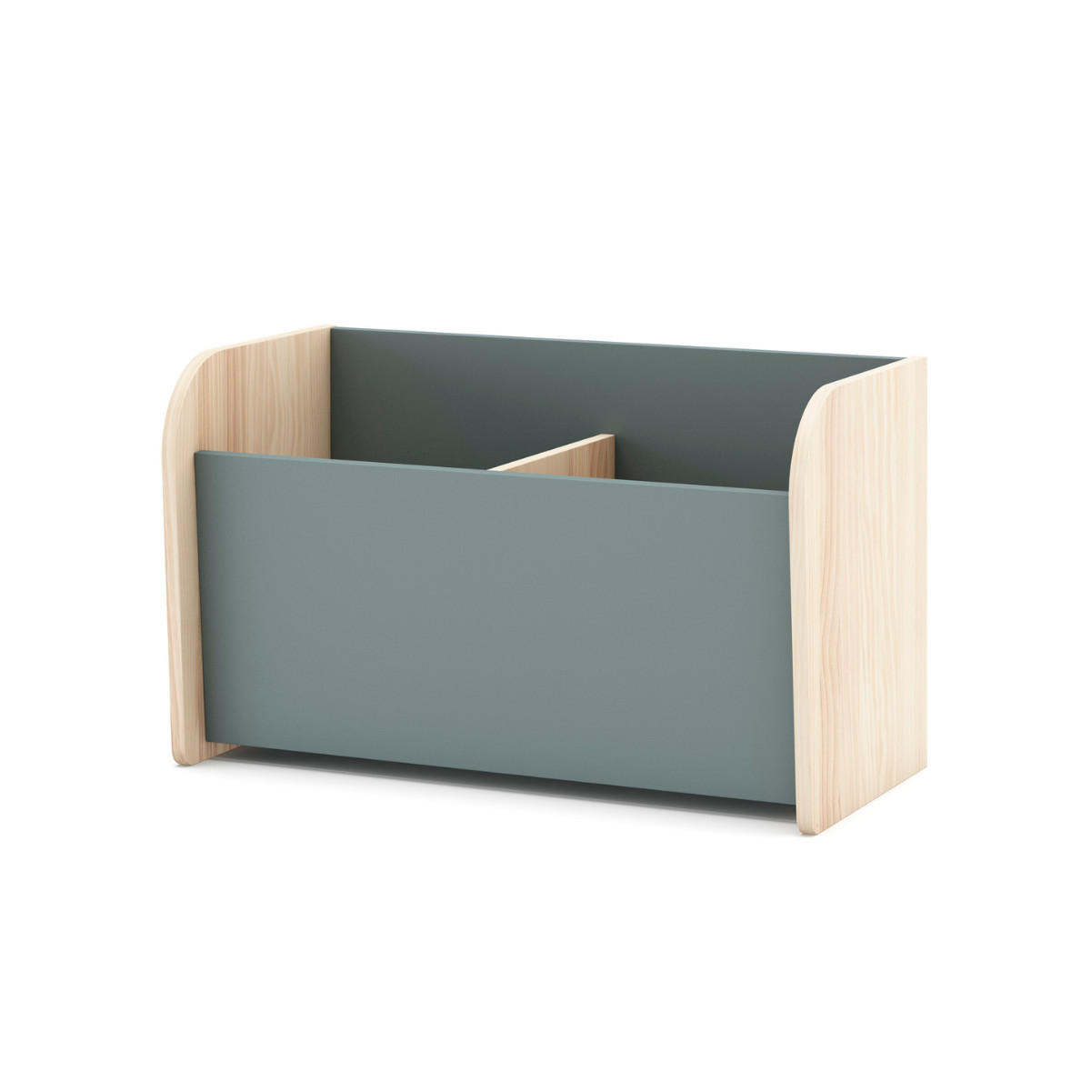 SPIELZEUGKISTE mit 2 offenen Nischen L70 cm 35/70/42 cm - Grün, Holzwerkstoff (35/70cm) - Calicosy