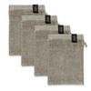WASCHANDSCHUH BAUMWOLLE SENSE 4ER SET - Hellgrau, Textil (16/21cm) - Schöner Wohnen
