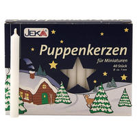 PUPPENKERZEN 7/65 mm weiss 20er Packung - Weiß, Metall (0.1/1/0.1cm)