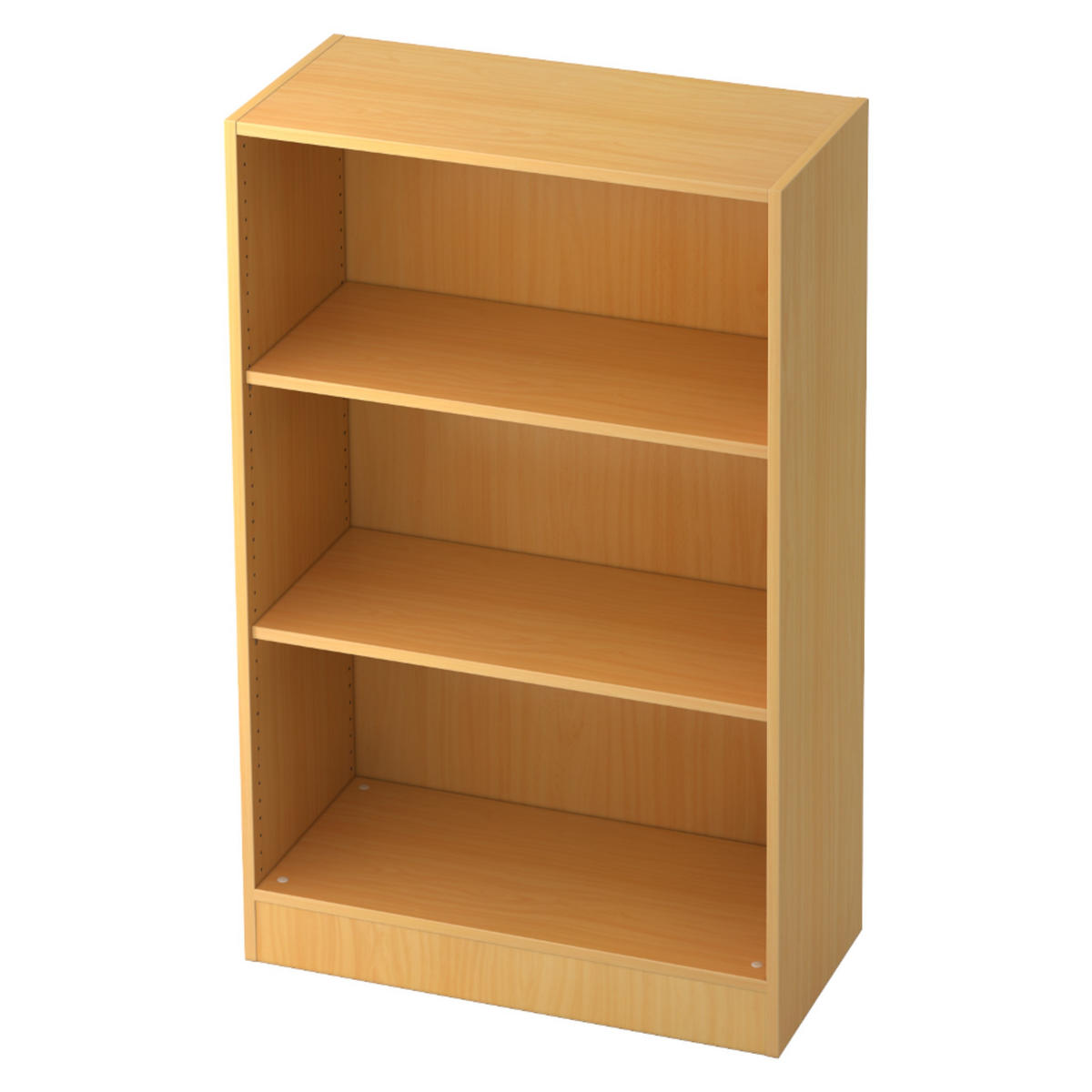 REGAL - 3 Ordnerhöhen 40/80/127 cm in Buchefarben - Buchefarben, Holzwerkstoff (80/127/40cm) - bümö