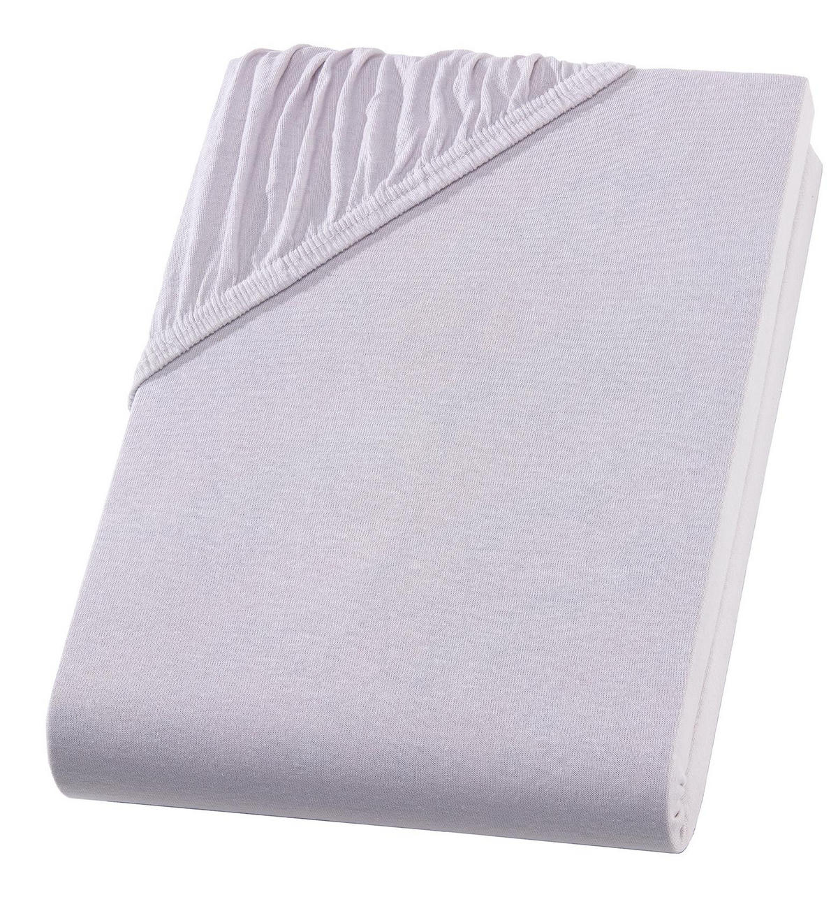 SPANNBETTLAKEN Boxspringbett Jersey 180x200 180x220 200x200 200x200, Wasserbett Bettlaken aus 100% Baumwolle - Silberfarben, Textil (200/220cm) - Carpe Sonno
