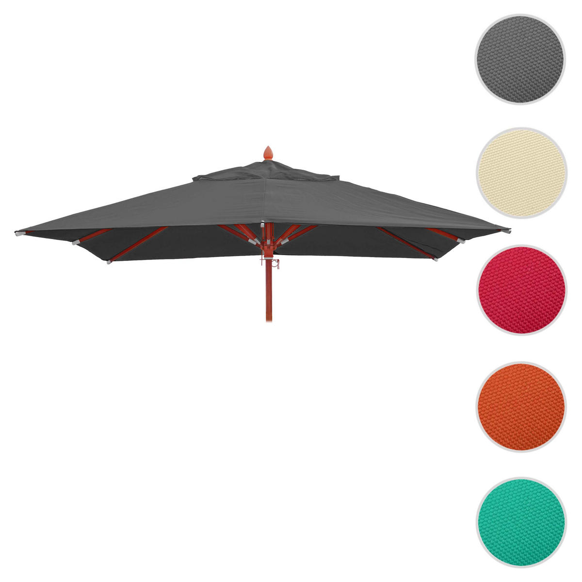 ERSATZ-BEZUG FÜR SCHIRM I Anthrazit - Anthrazit, Textil (300/300cm) - MCW