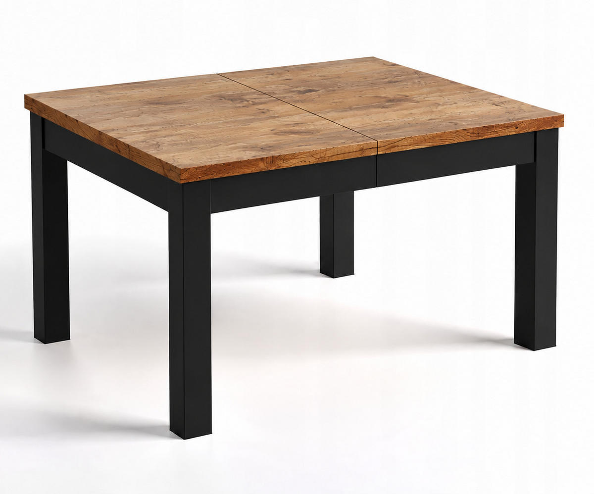 TISCH Schwarz Lancelot Ausziehbar 80/120x80 cm - Multicolor, Holzwerkstoff (120/80/76cm) - Sepro Meble