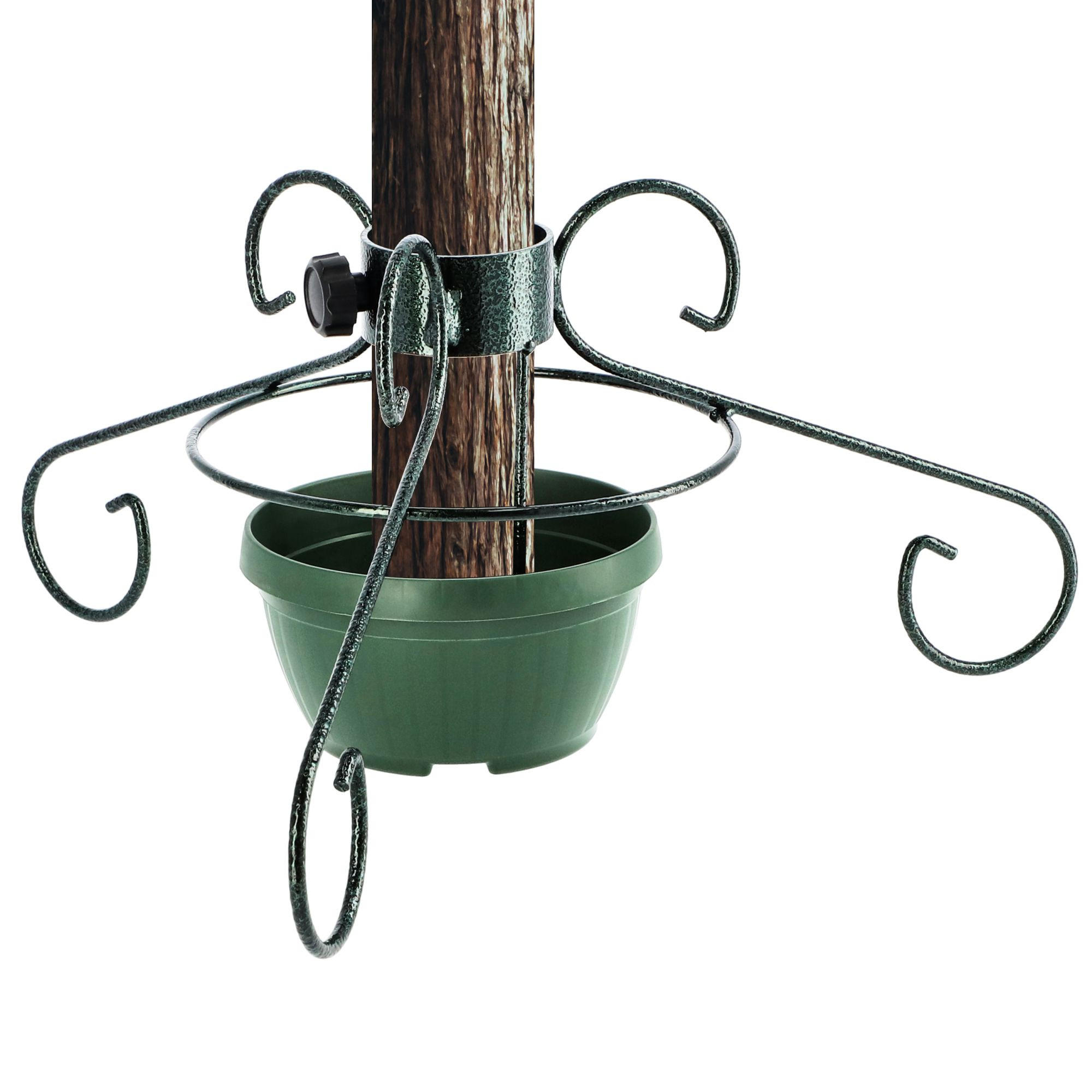 KADAX Weihnachtsbaumständer 2 m Weihnachtsbaumständer aus Metall mit Schale - Grün, Kunststoff/Metall (22.5cm) - KADAX