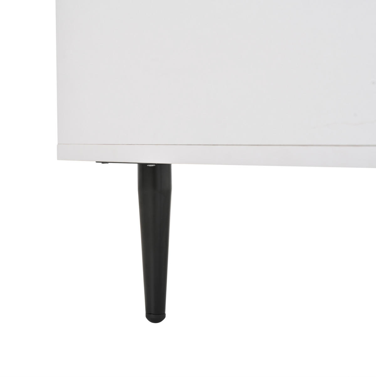 COUCHTISCH 105/50/43 cm weiß aus Spanplatte und gehärtetem Glas mit Höhenverstellung und LED-Licht - Weiß, Holzwerkstoff (105/50/43cm) - OKMYHOME