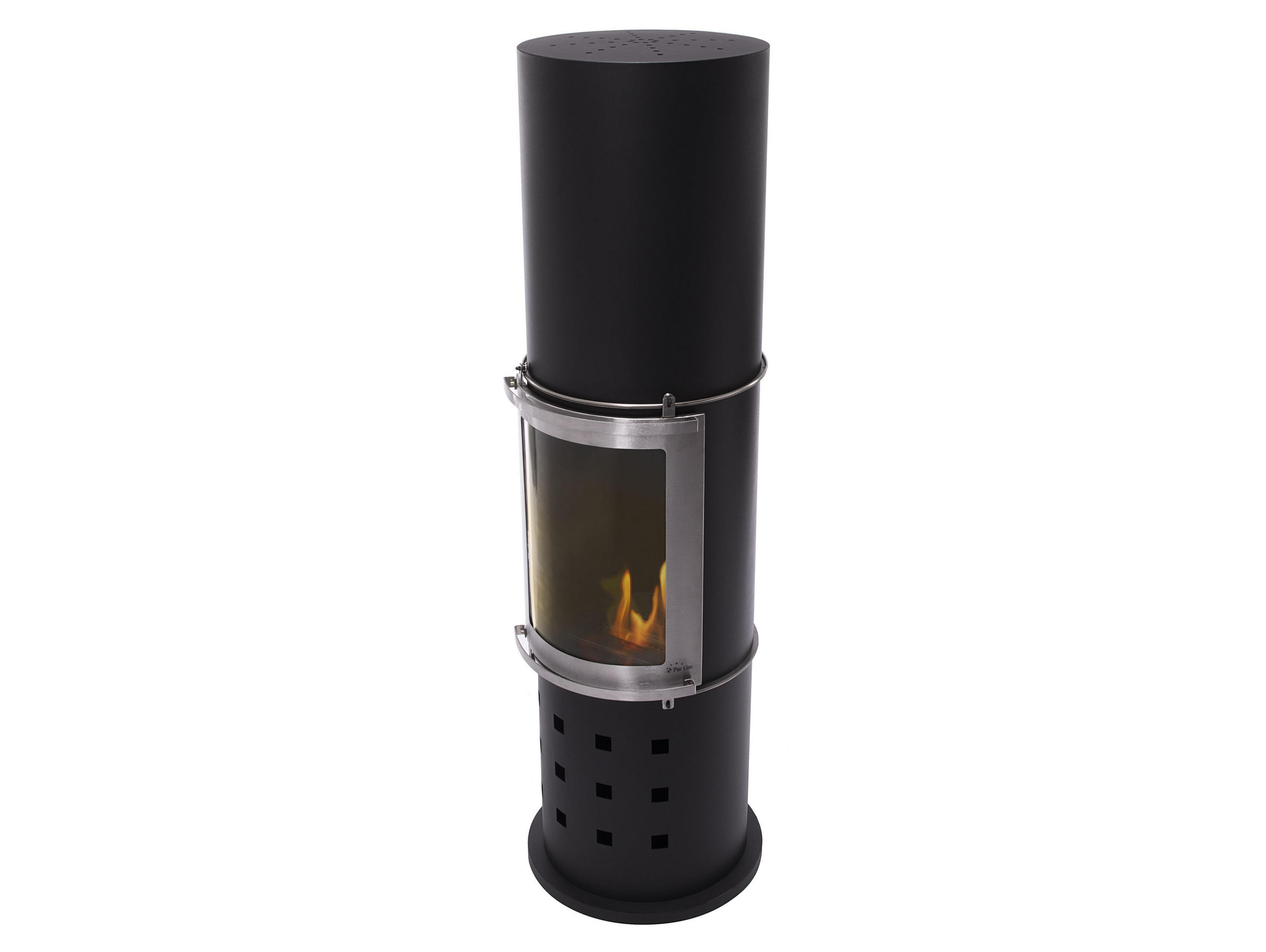 BIOETHANOL-OFEN Schwarz inklusive 1.5 L-Tank und 3 kW Leistung - Schwarz, Metall (46/141/46cm) - Purline