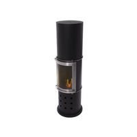 BIOETHANOL-OFEN Schwarz inklusive 1.5 L-Tank und 3 kW Leistung - Schwarz, Metall (46/141/46cm) - Purline