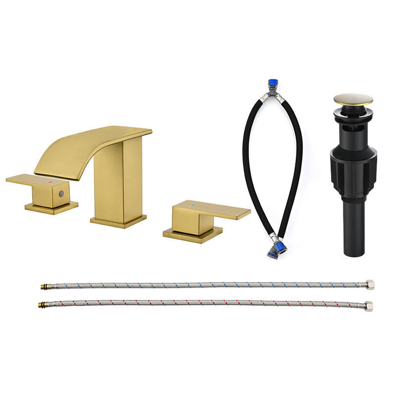 ARMATUR für Warm- und Kaltwasser – Gold – Vollkupfer-Konstruktion - Platinfarben, Metall (35/8.5/28cm)
