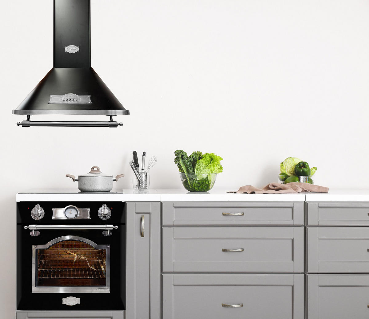 EINBAU - Elektrobackofen EH 6355 Em Sil, Schwarz, 60cm - Schwarz, Metall (59.4/59.4/56.6cm) - Kaiser