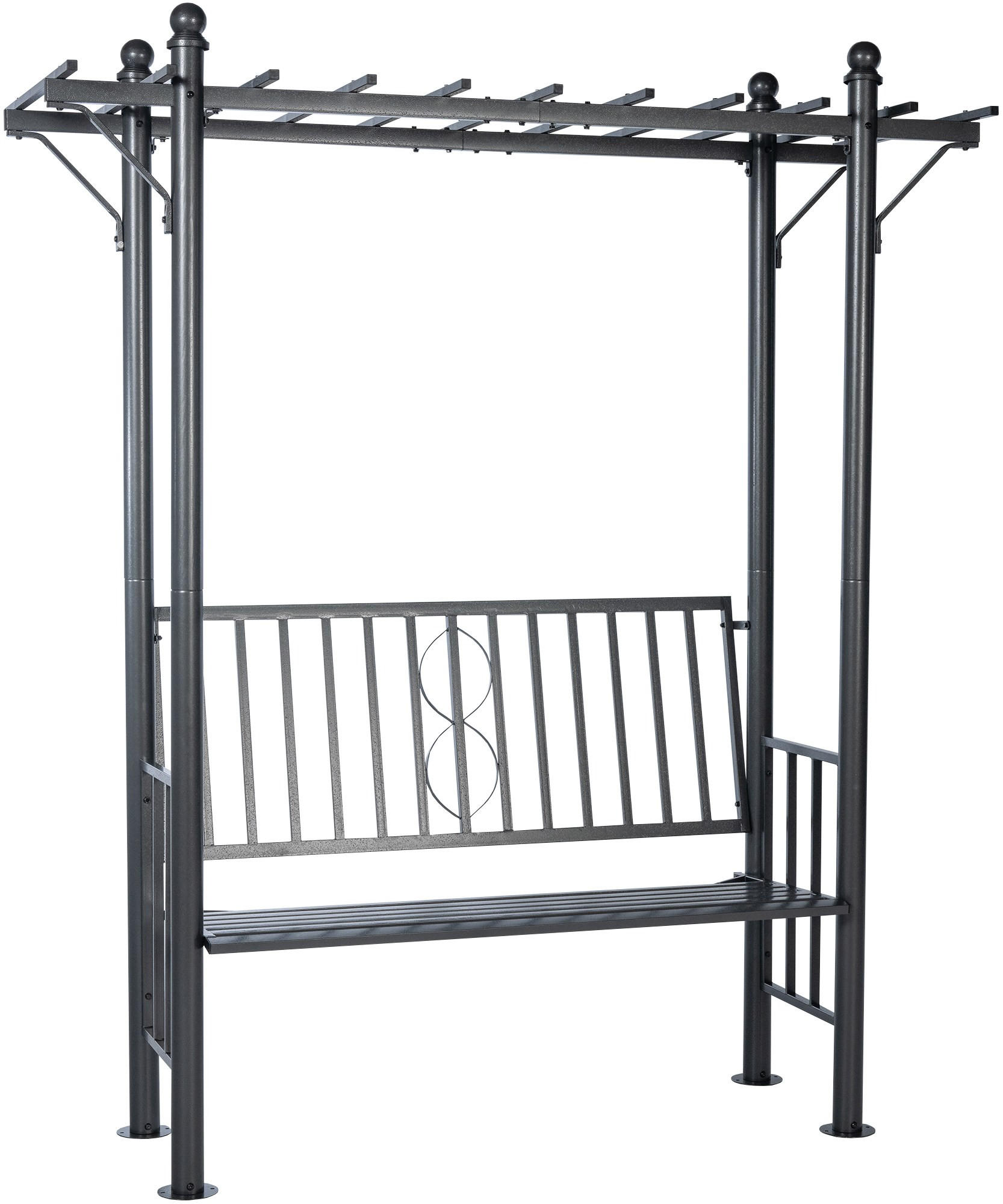 ROSENBOGEN Metall Anthrazit - Anthrazit, Metall (186/221/66cm) - CLP