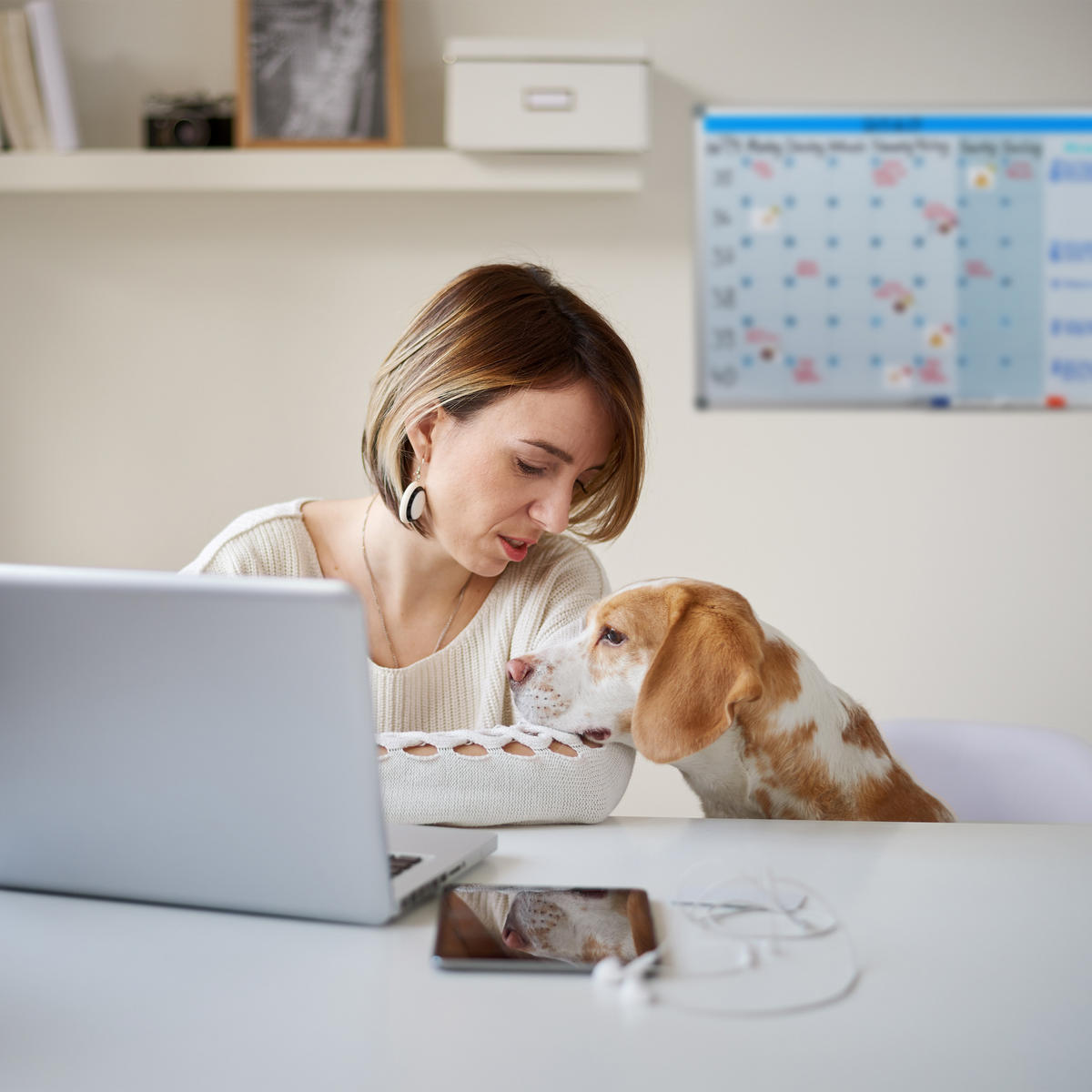 WHITEBOARD Planer - Weiß, Metall (90/60/5cm) - Relaxdays