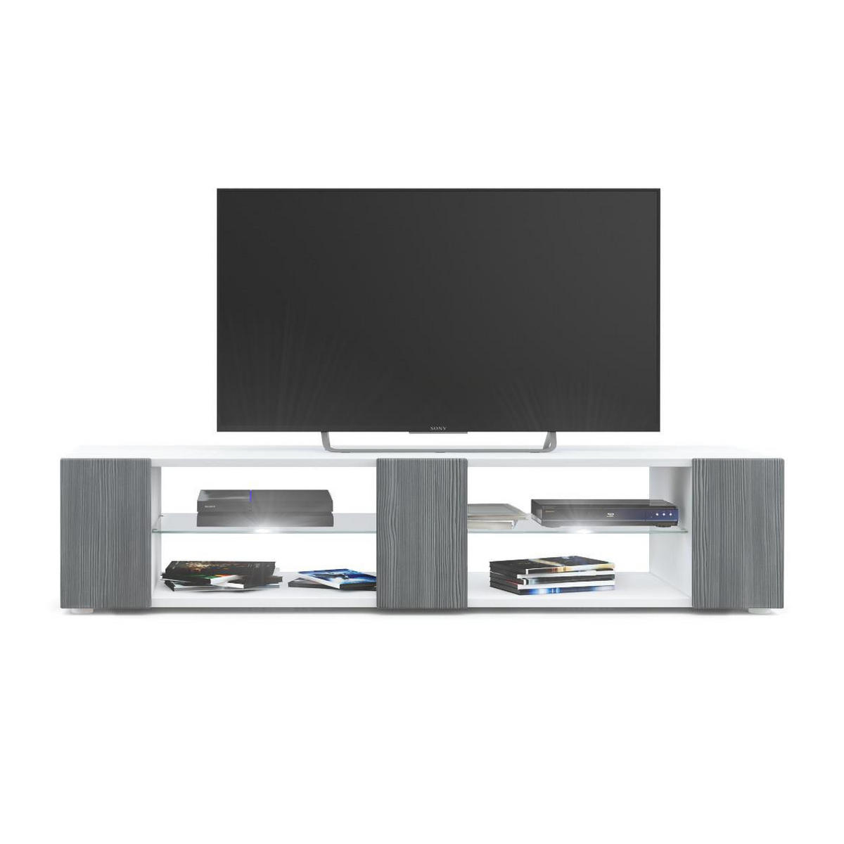 LOWBOARD Movie Fronten in Avola-Anthrazit - Anthrazit, Holzwerkstoff (134/29/39cm) - Vladon
