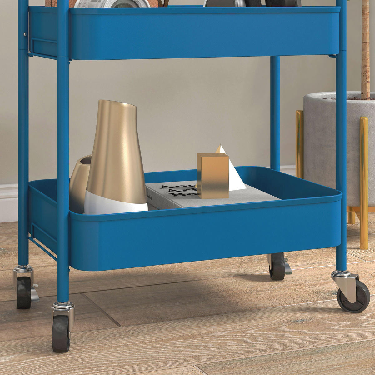 SERVIERWAGEN DE-12460 45/30,6/79 cm Dunkelblau - Blau, Metall (30.6/79/45cm) - ComfortXL