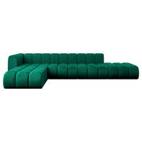 ECKSOFA modulares Sofa Zuvon-L2 - 387x177x70 cm Grün - Dunkelgrün, Holzwerkstoff/Textil (387/177cm) - ALTDECOR