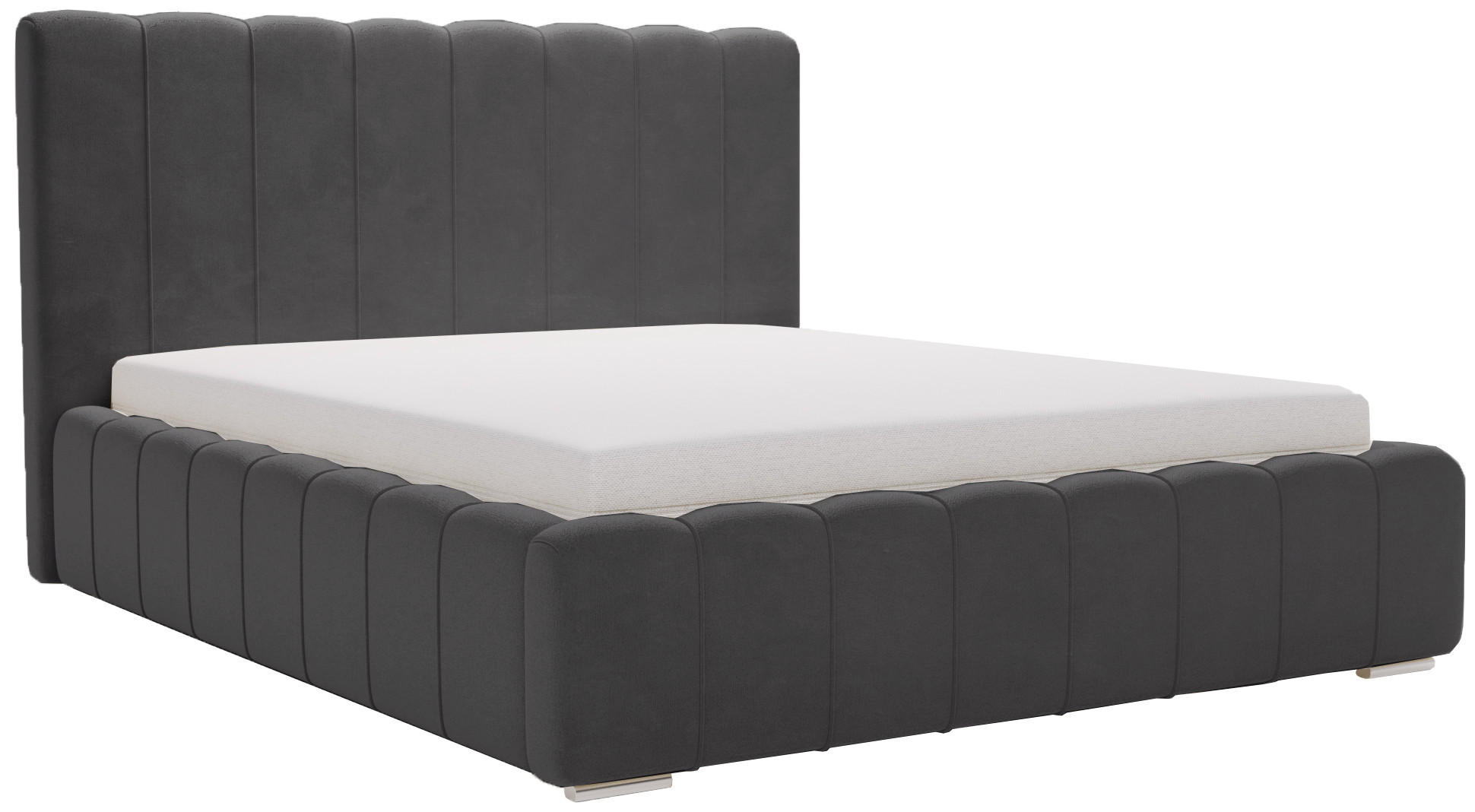 POLSTERBETT 200x200 mit Lattenrost, Bettkasten, Lisbon, Schwarz - Schwarz, Holz/Textil (200/200cm) - Emporius