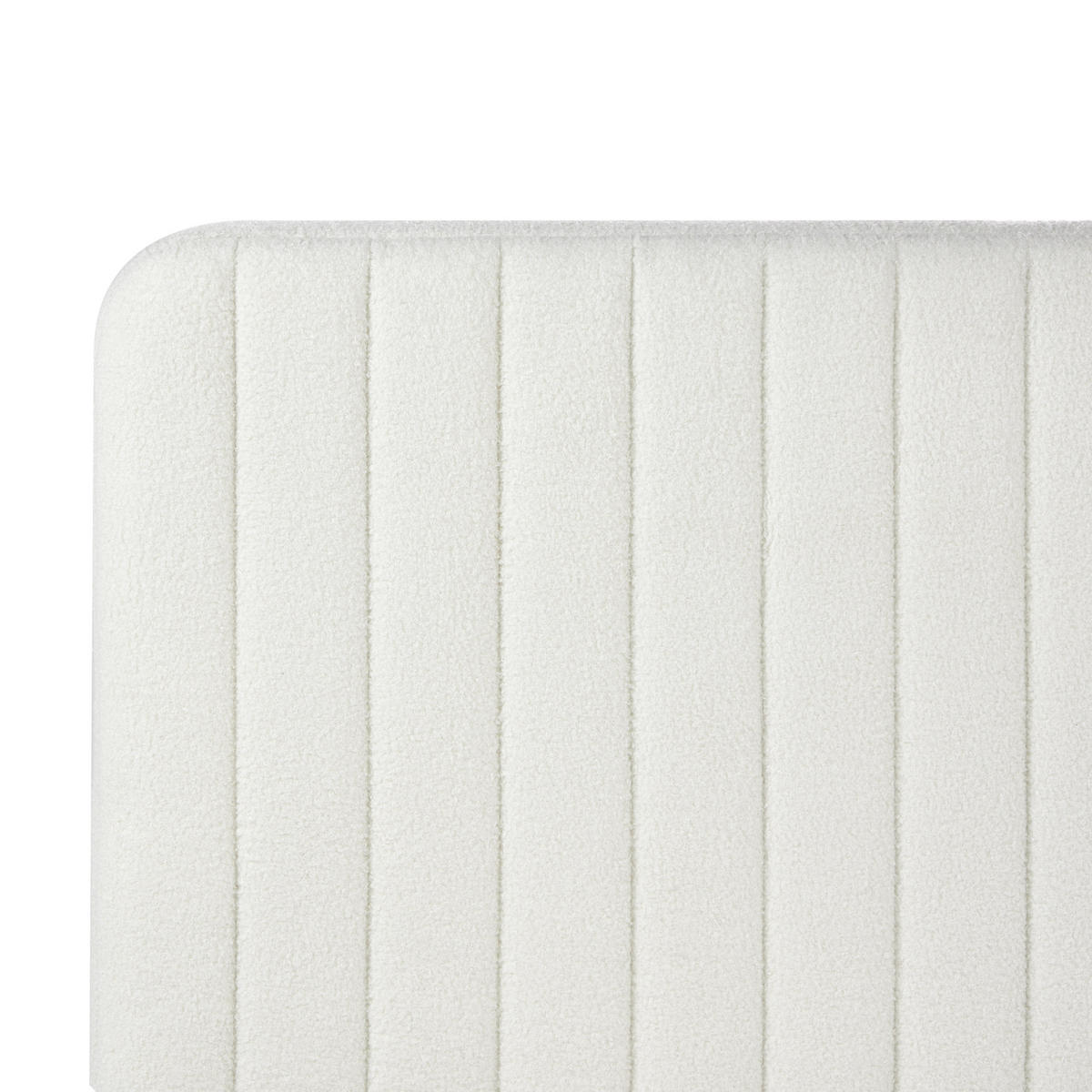 POLSTERBETT mit Lattenrost 160x200 cm Weiß Lunan - Creme, Textil (160/200cm) - Beliani